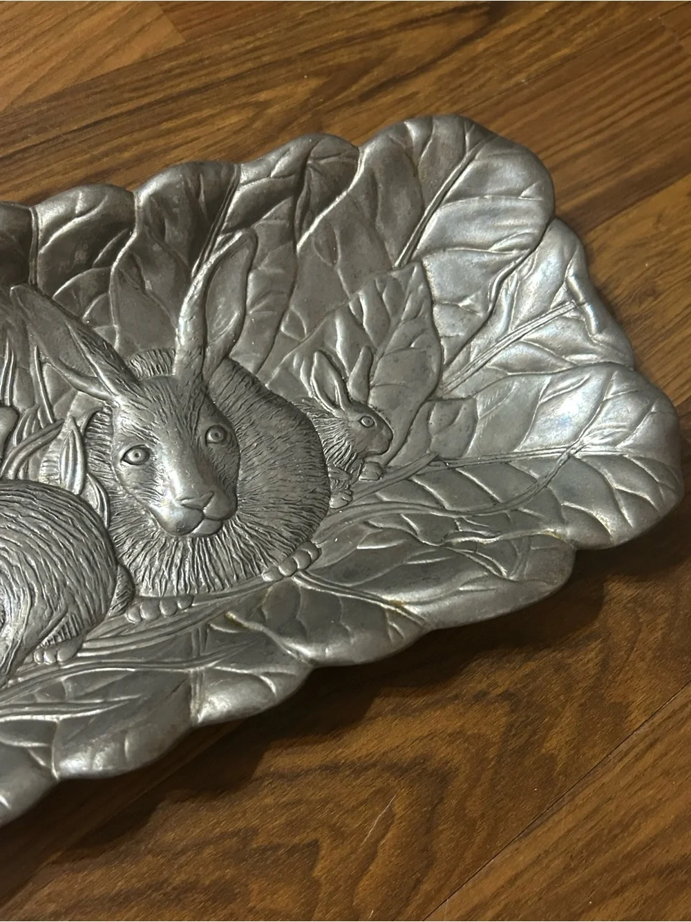Vintage Arthur Court 1990 19” Bunny Rabbit Tray 8 Bunnies